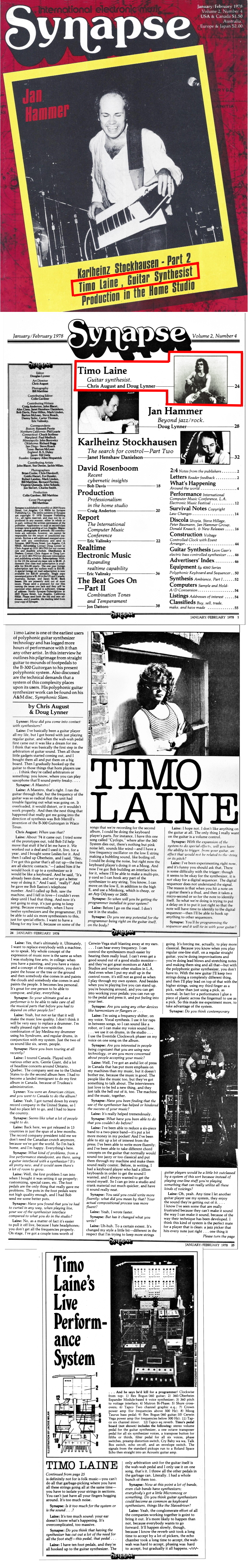 Synapse magazine article