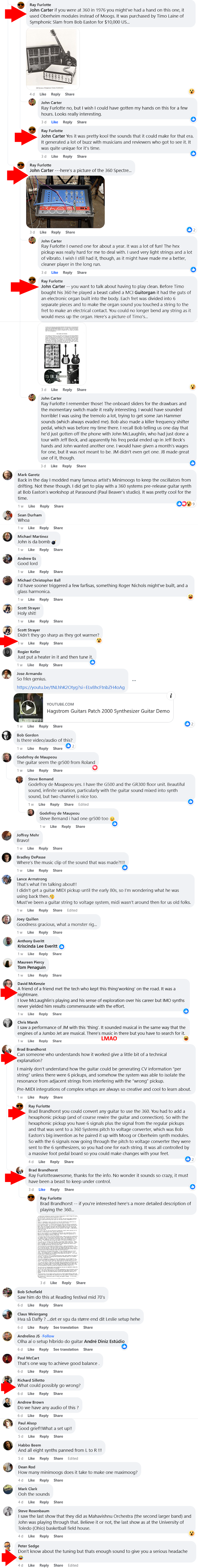 Facebook posting Moog Addicts