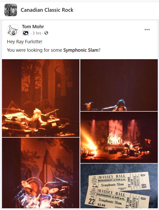 Facebook posting Symphonic Slam photos